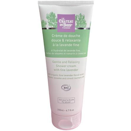 Body shower cream certified organic lavender - 200ml tube
