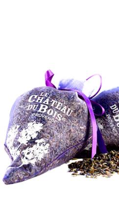 Fine lavender and lavandine flowers organza bag -  35g