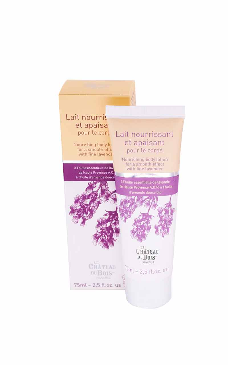 Nourishing body lotion for a smooth effect with fine lavender certified ORGANIC- tube of 2.5 fl.oz.us